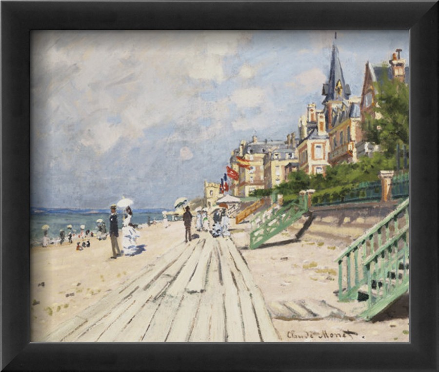 Beach At Trouville, 1870-Claude Monet Painting